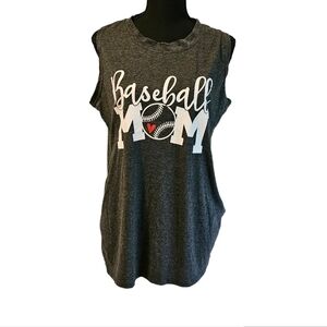 Baseball Mom Homemade tshirt Grey 80% Cotton 20% Polyester Size L